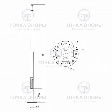 чертеж трубчатых опор.png чертеж трубчатых опор.png