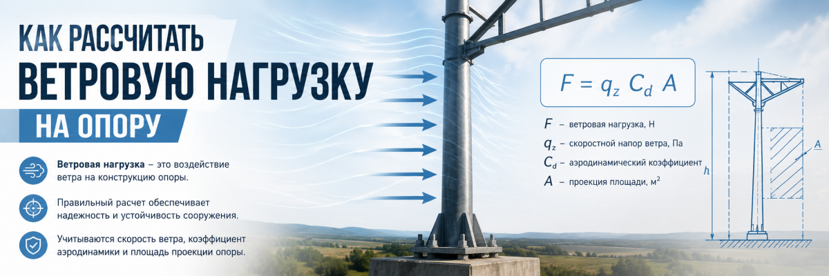 Как рассчитать ветровую нагрузку на опору